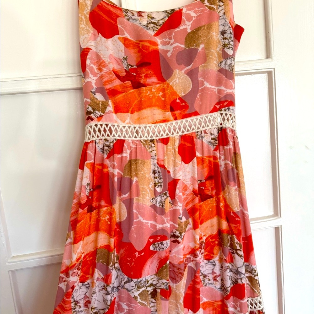 Colorful Maxi Dress with Cutout Detail - Picture 3 of 7